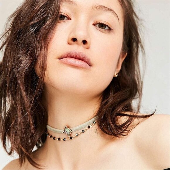 Multilayer Necklace, Vintage Star Choker Chain Leather Pendant Layer for Women J - Picture 2 of 9